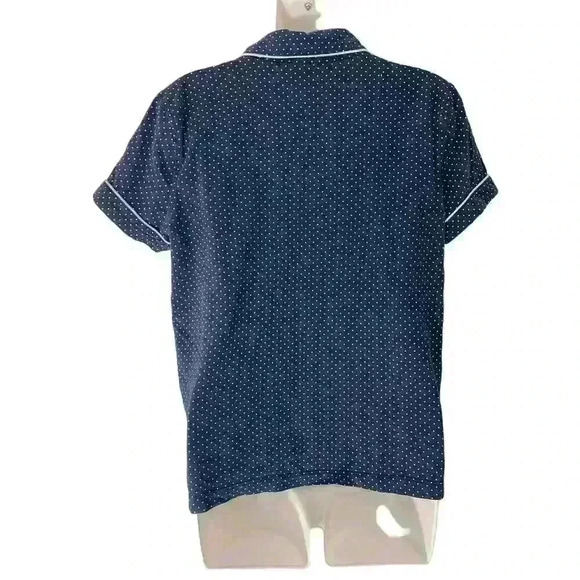 LAUREN RALPH LAUREN Womens Printed Pajama Top Only,1-Piece Size:Medium, Blue Dot - Picture 5 of 9